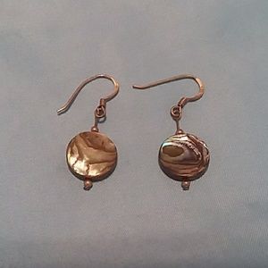 Abalone and Real Silver Earrings